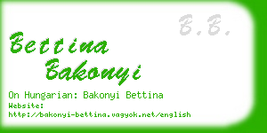 bettina bakonyi business card